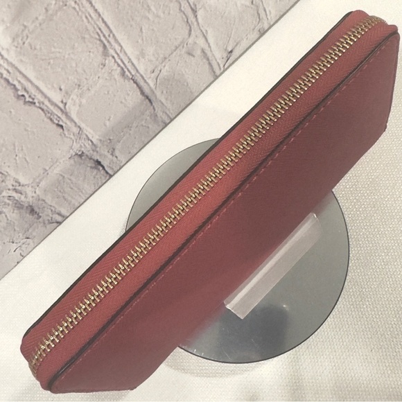 Michael Kors Jet Set Continental Wallet Clutch Tulip Pink Zip Around - Picture 8 of 13